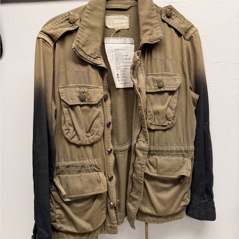 Current/Elliott green and Black Military Jacket